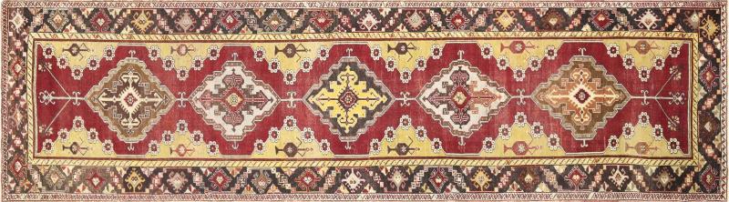 Vintage Turkish Oushak Runner 35 x 121 