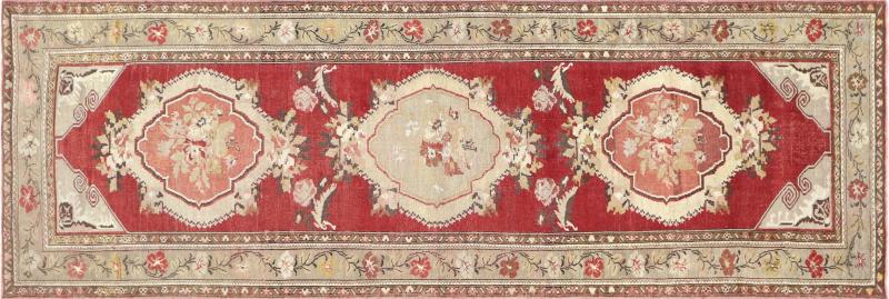 Vintage Turkish Oushak Runner 36 x 105 