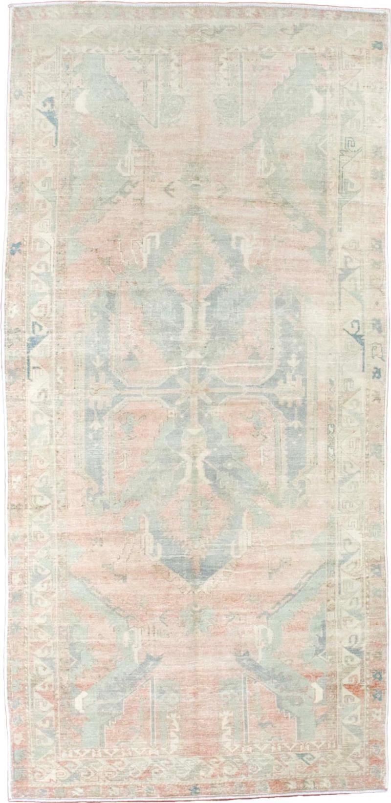 Vintage Turkish Tribal Rug 4 9 x 10 0 