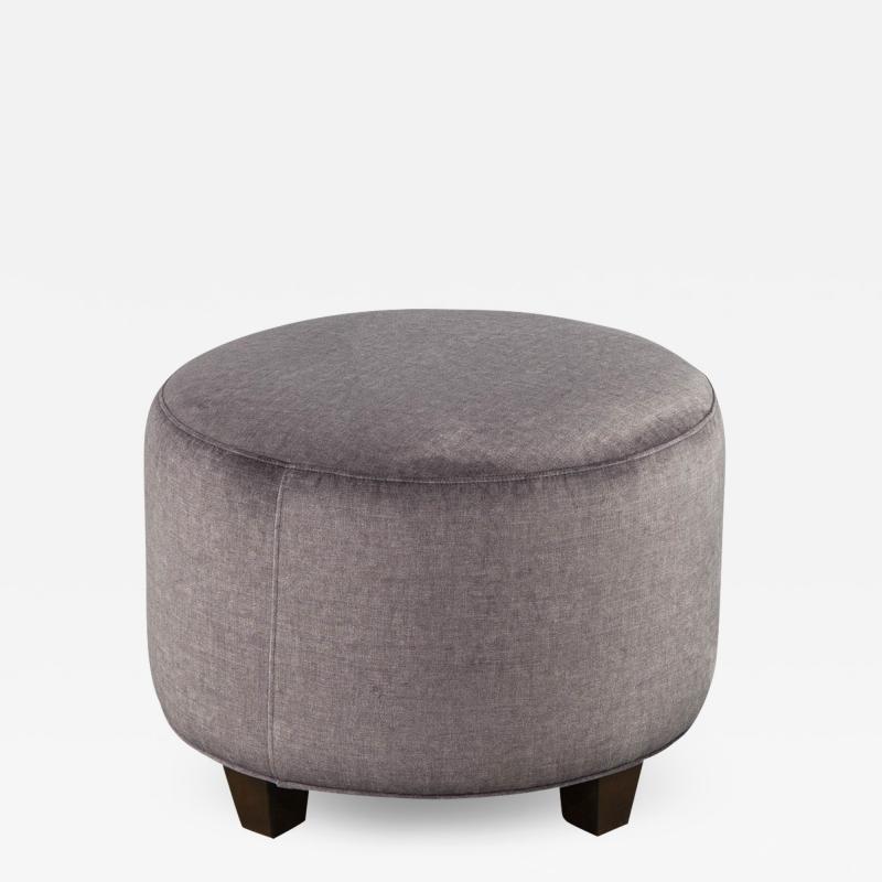 Vintage Upholstered Mid Century Modern Ottoman Stool