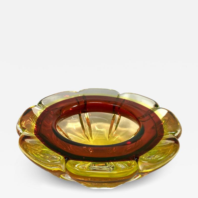 Vintage Uranium Murano Glass Ashtray