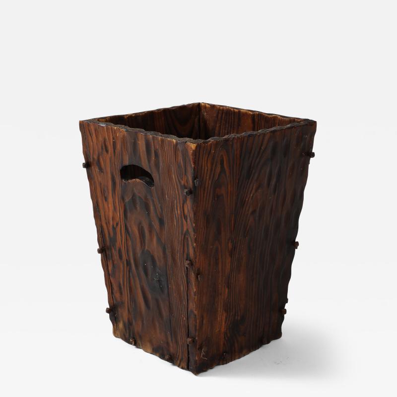 Vintage Wooden Waste Bin