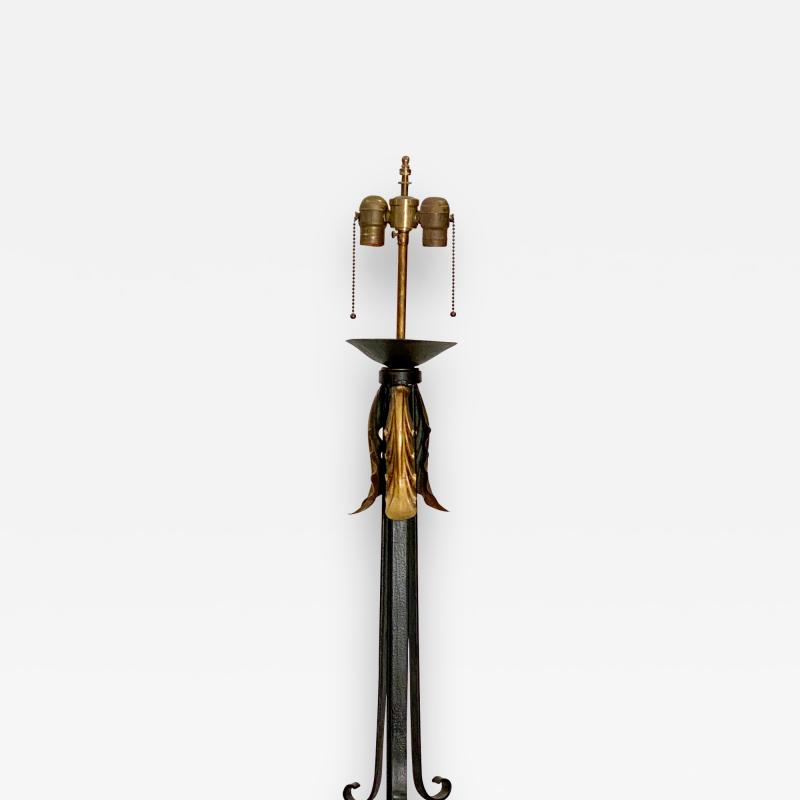 Vintage Wrought Iron Floor Lamp