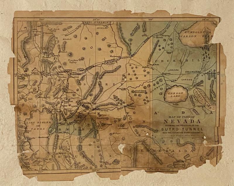 Virginia City Map Circa 1850