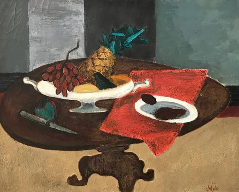 Virginia Wylie Vibrant oil on canvas still life by Virginia Wylie
