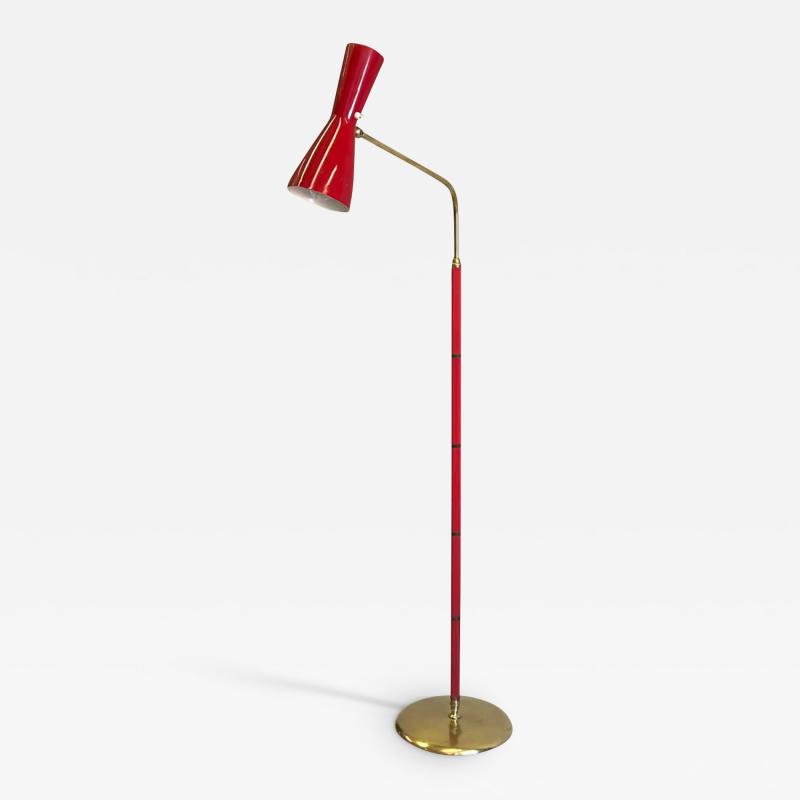 Vittoriano Vigano Italian Mid Century Modern Articulating Floor Lamp Vittoriano Vigano Arteluce