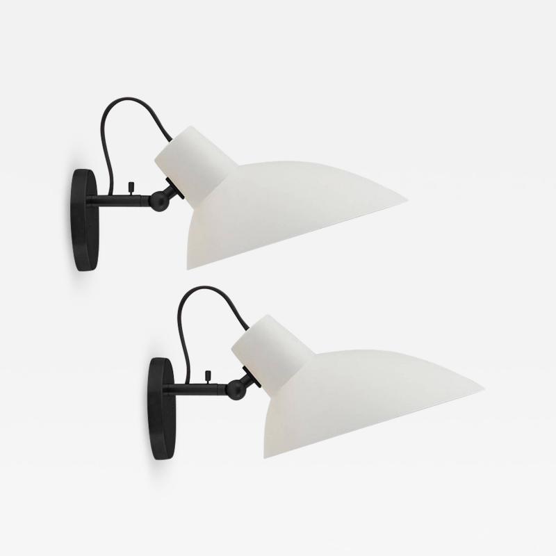 Vittoriano Vigano Pair of Vittoriano Vigan VV Cinquanta Sconces in White and Black