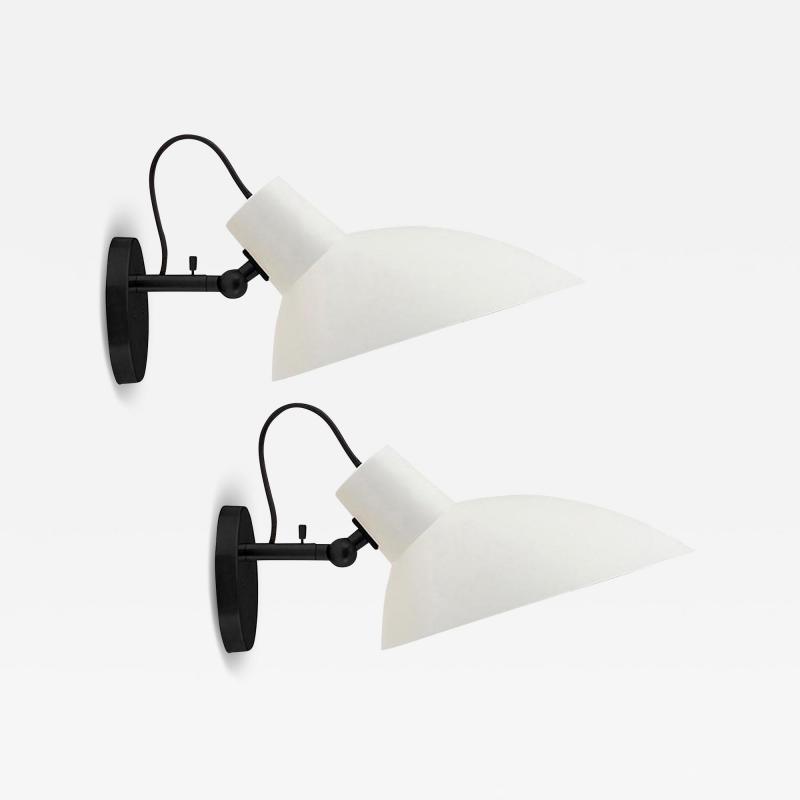 Vittoriano Vigano Pair of Vittoriano Vigan VV Cinquanta Sconces in White for Astep