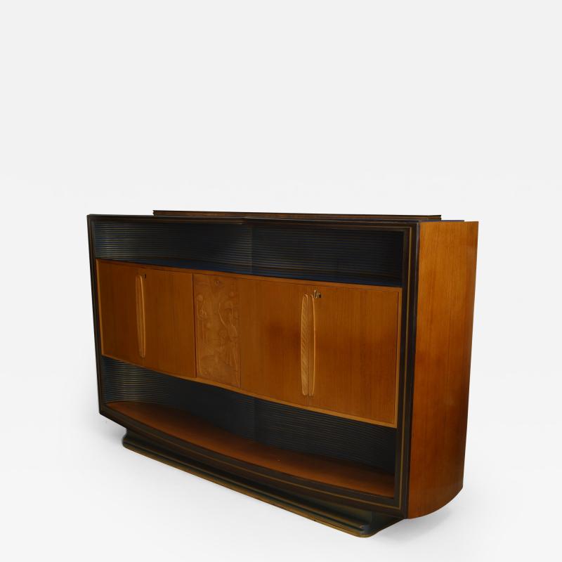 Vittorio Dassi Italian 1950s Walnut Maple Sideboard