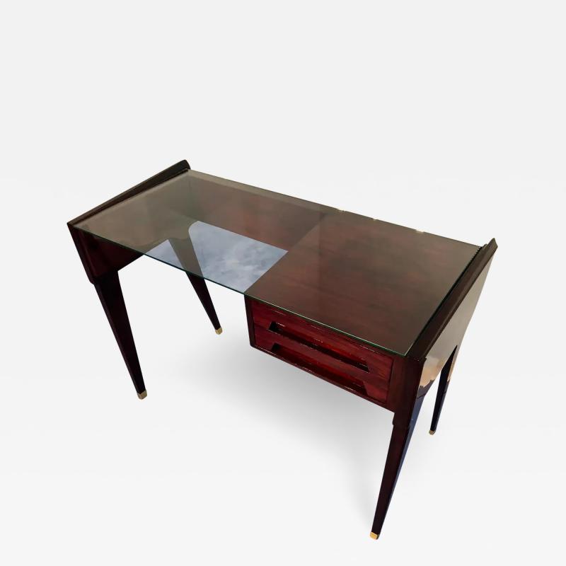 Vittorio Dassi Mobilificio Dassi Dassi Italian Mid Century Modern Teak Petite Desk Designed by Vittorio Dassi 1950s