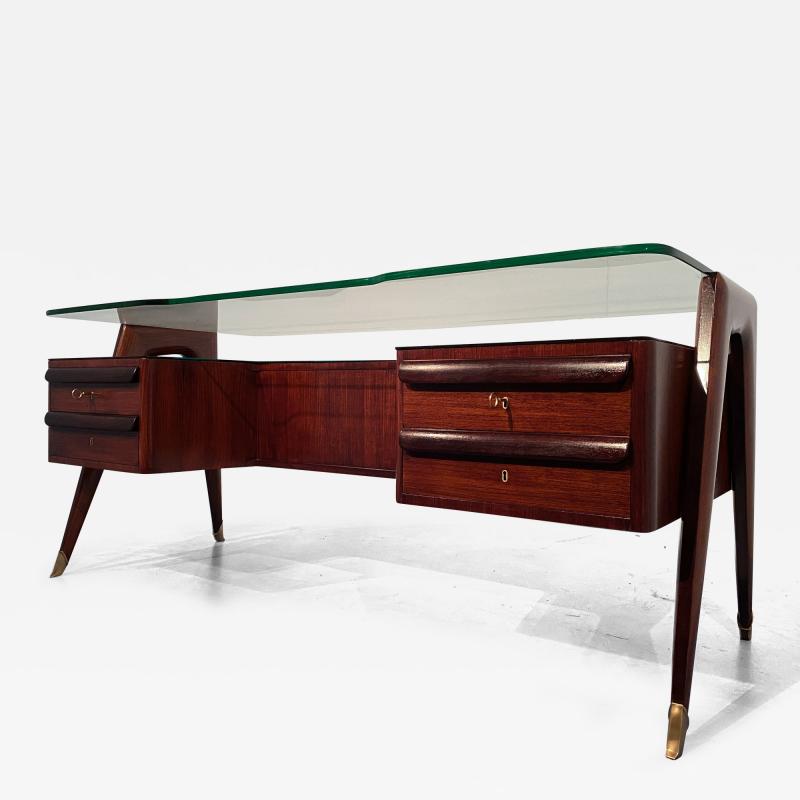 Vittorio Dassi Mobilificio Dassi Dassi Italian Midcentury Executive Desk by Vittorio Dassi 1950s