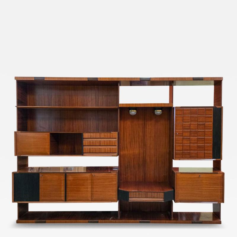 Vittorio Dassi Mobilificio Dassi Dassi Italian Midcentury Modular Wall Unit or Sideboard designed by Dassi 1960s