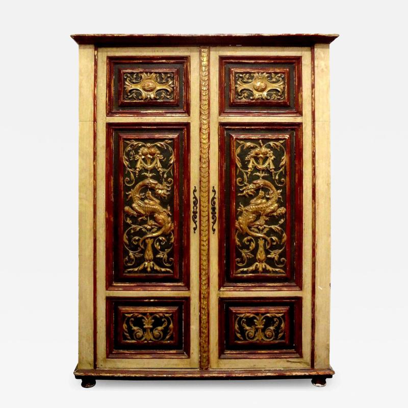 Vittorio Dassi Mobilificio Dassi Dassi Italian Painted and Giltwood Chinoiserie Cabinet