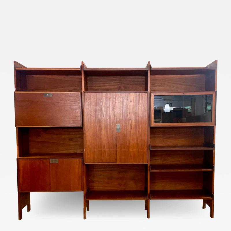 Vittorio Dassi Mobilificio Dassi Dassi Mid Century Modern Wooden Wall Unit by Vittorio Dassi