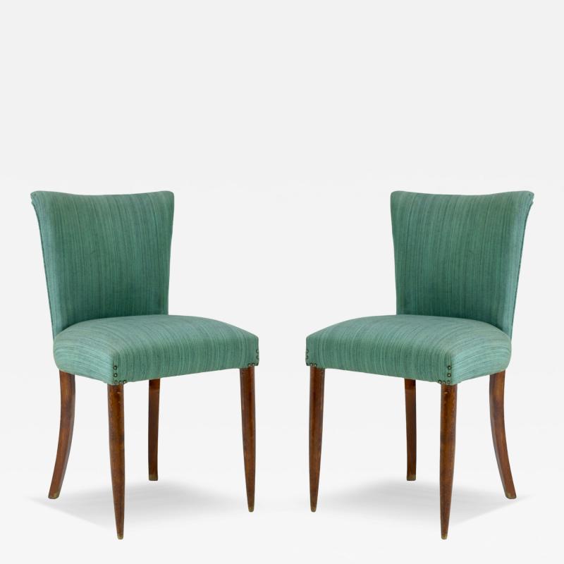 Vittorio Dassi Mobilificio Dassi Dassi Pair of Side Chairs by Vittorio Dassi 1950 Italy