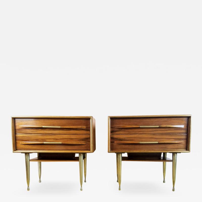 Vittorio Dassi Vittorio Dassi Pair of End Tables Nightstands Italy circa1955