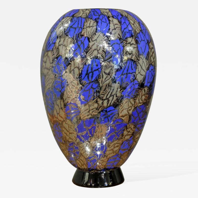 Vittorio Ferro Unique Hand Blown Footed Vase by Vittorio Ferro