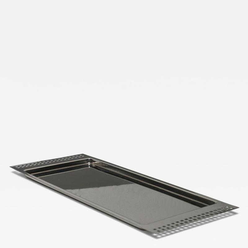 Vittorio Gregotti Steel Tray by Vittorio Gregotti for Cleto Munari
