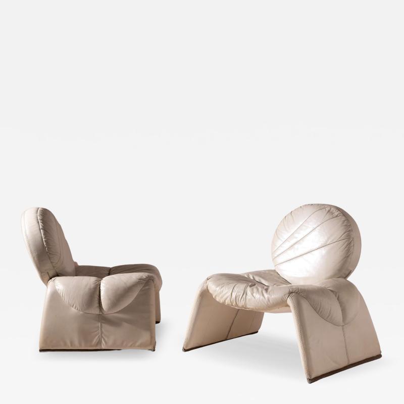 Vittorio Introini Pair of Calypso armchairs by Vittorio Introini for Saporiti Italia Italy 1970s
