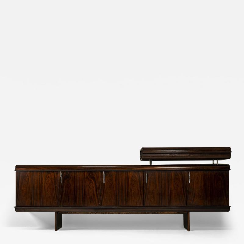 Vittorio Introini Sideboard Pellicano in Rosewood by Vittorio Introini for Saporiti Italy 1960s