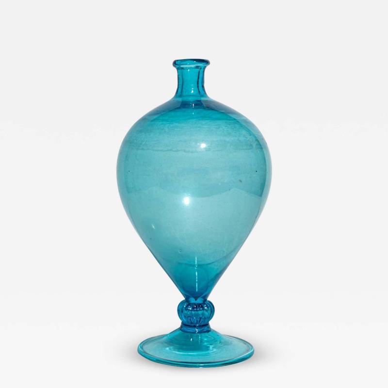 Vittorio Zecchin 1920s aquamarine Veronese vase by Vittorio Zecchin for Venini