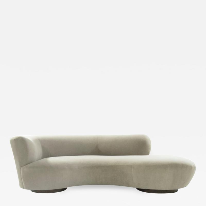 Vladimir Kagan Curved Sofa by Vladimir Kagan in Alpaca Velvet