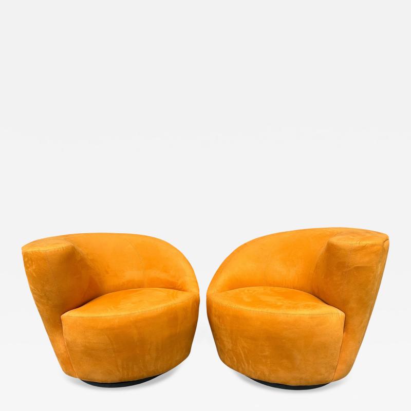 Vladimir Kagan Gorgeous Pair Vladimir Kagan Directional Swivel Nautilus Chair Mid Century