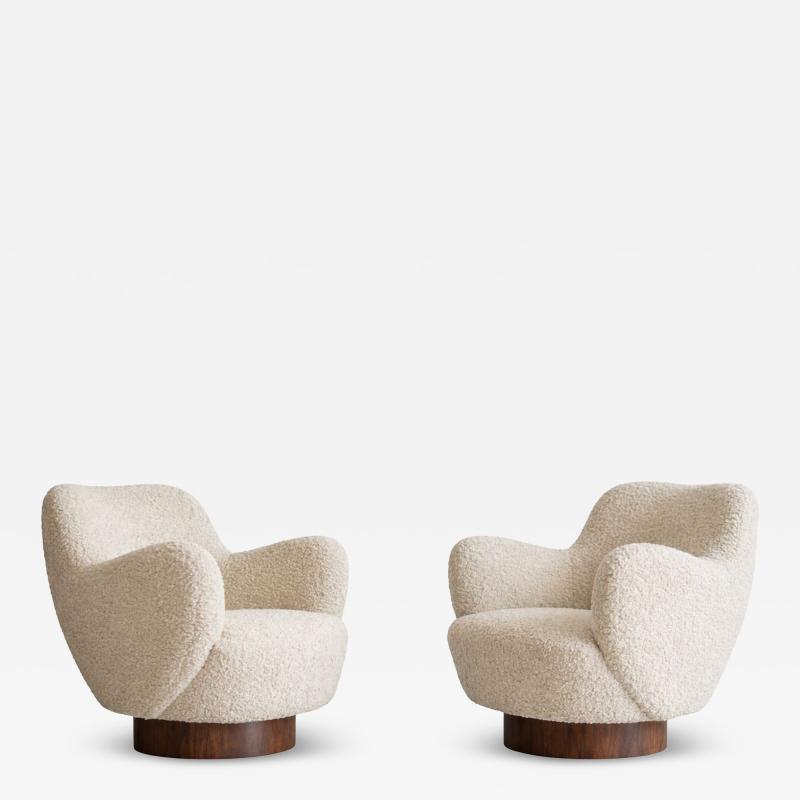 Vladimir Kagan Kagan Dreyfuss Swivel Chairs Model 100A by Vladimir Kagan