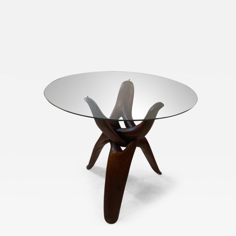 Vladimir Kagan MODERNIST ORGANIC SCULPTED INTERLOCKING WOOD TABLE ATTRIBUTED TO VLADIMIR KAGAN