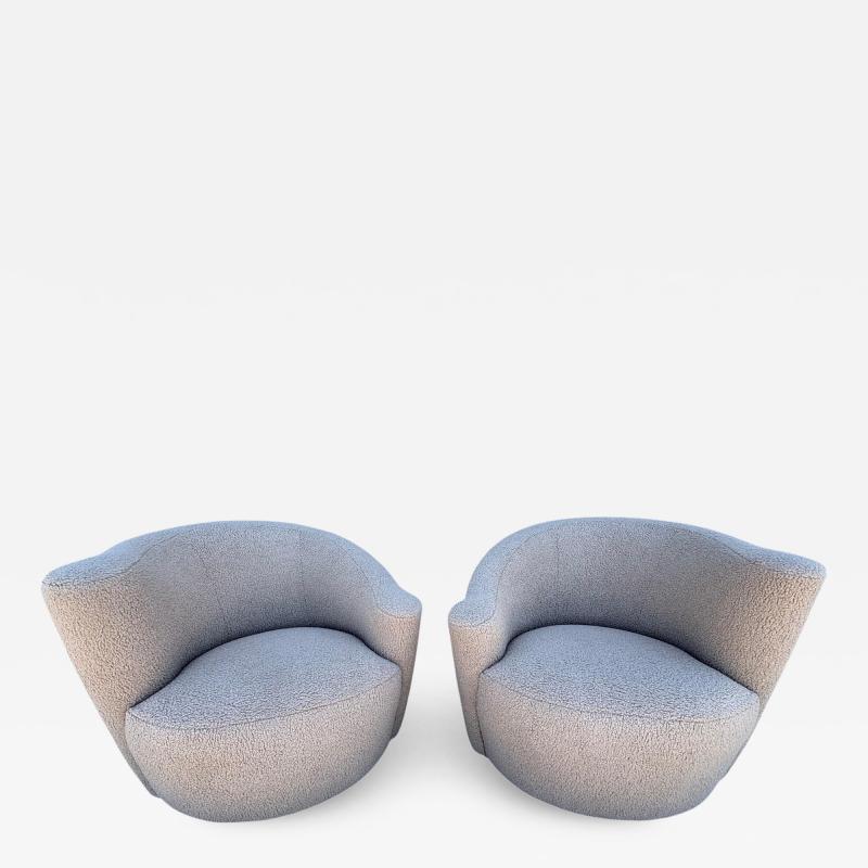 Vladimir Kagan Pair Of Vladimir Kagan For Weiman Nautilus Swivel Chairs