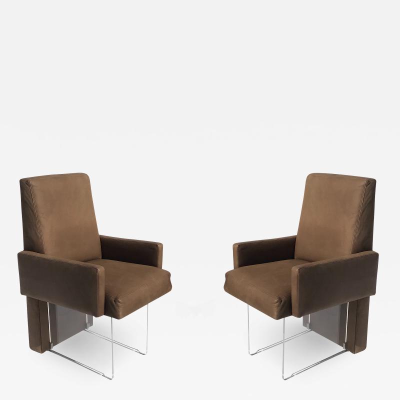 Vladimir Kagan Pair of Clos Armchairs by Vladimir Kagan