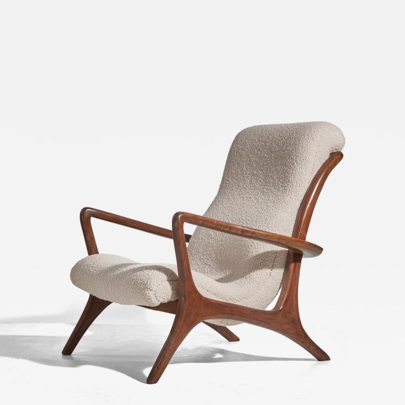 Vladimir Kagan Rare Lounge Chair in Walnut for Kagan Designs c 1950