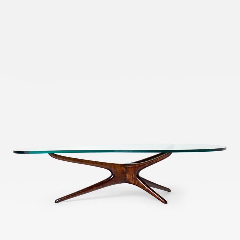 Vladimir Kagan Rare Vladimir Kagan Tri Symmetric Walnut Coffee Table