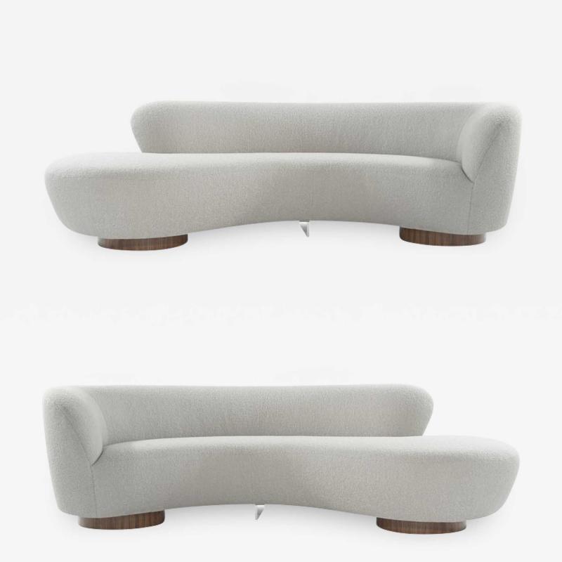 Vladimir Kagan Set of Opposing Sofas by Vladimir Kagan for Directional in Boucl 