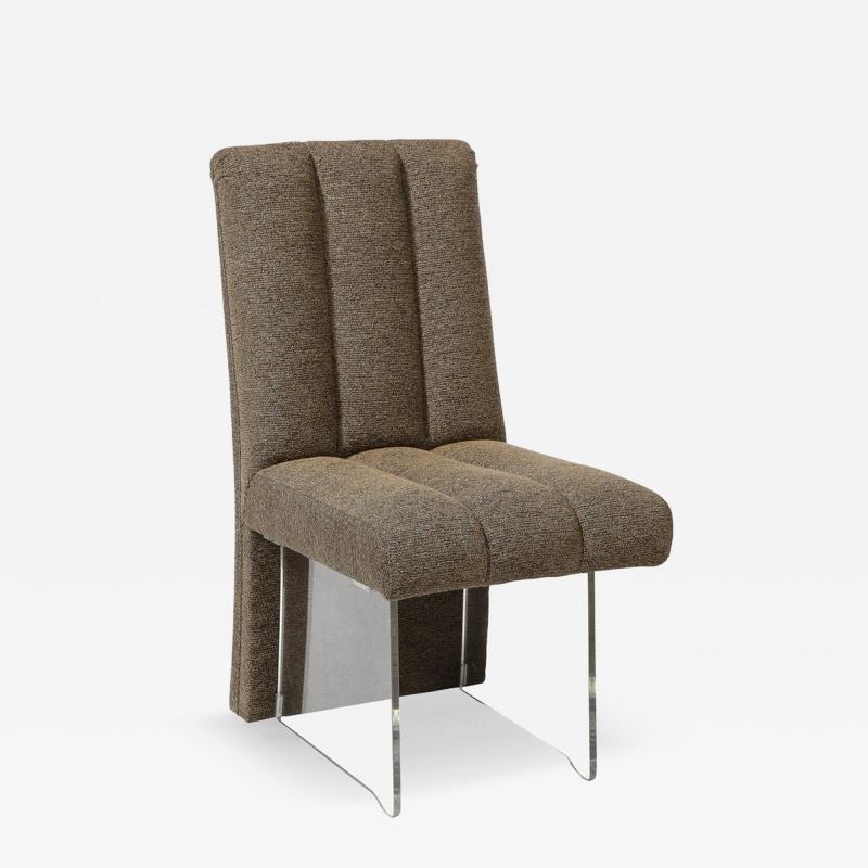 Vladimir Kagan Signed Vladimir Kagan Channeled Clos Chair in Holly Hunt Fabric