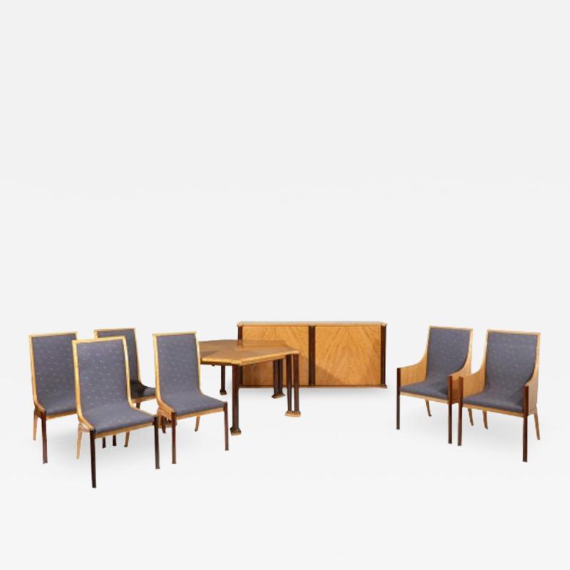 Vladimir Kagan Vladimir Kagan Dining Room Set Table Chairs Sideboard Labeled Copeland