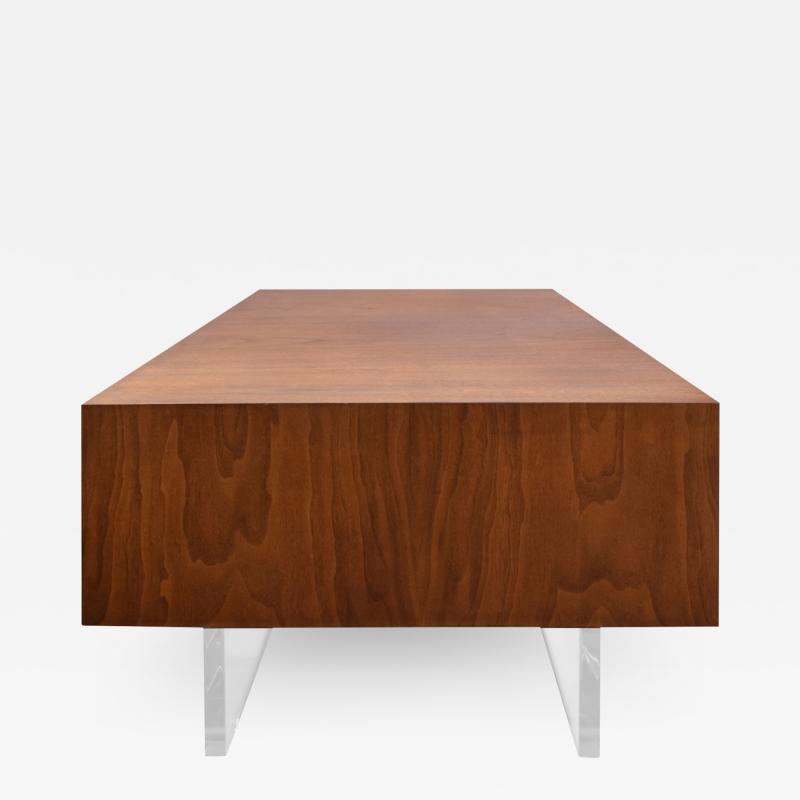 Vladimir Kagan Vladimir Kagan Rare Omnibus Side Table in Walnut and Lucite 1975