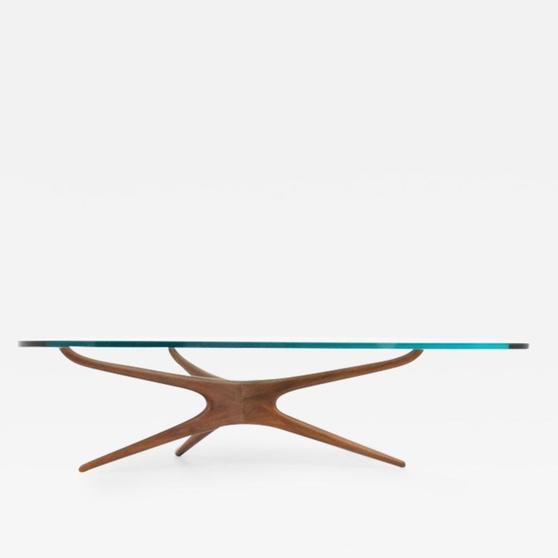 Vladimir Kagan Vladimir Kagan Sculptural Walnut Coffee Table