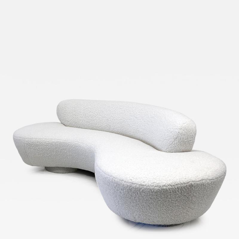 Vladimir Kagan Vladimir Kagan Serpentine Cloud Sofa for Directional in Heavy Ivory Boucle