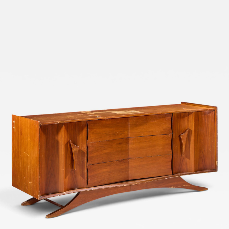 Vladimir Kagan Vladimir Kagan Style Mid Century Walnut Lowboy Dresser