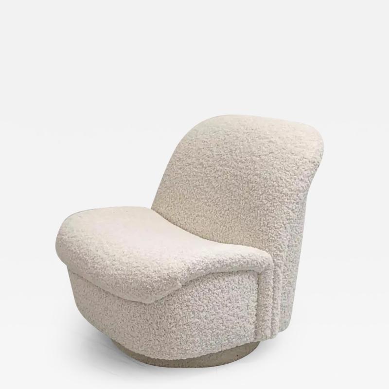 Vladimir Kagan Vladimir Kagan for Directional Furniture Swivel Lounge Chair in Boucle