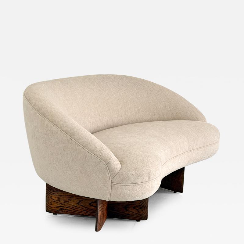 Vladimir Kagan Vladimir Kagan for Kagan Dreyfuss Inc Model 6999 Loveseat Chenille 1950s