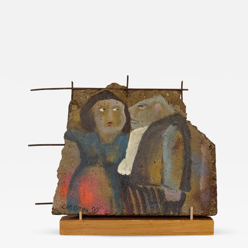 Vladimir Smachtin Marital Discord Piece of History from the Berlin Wall Art Collection 