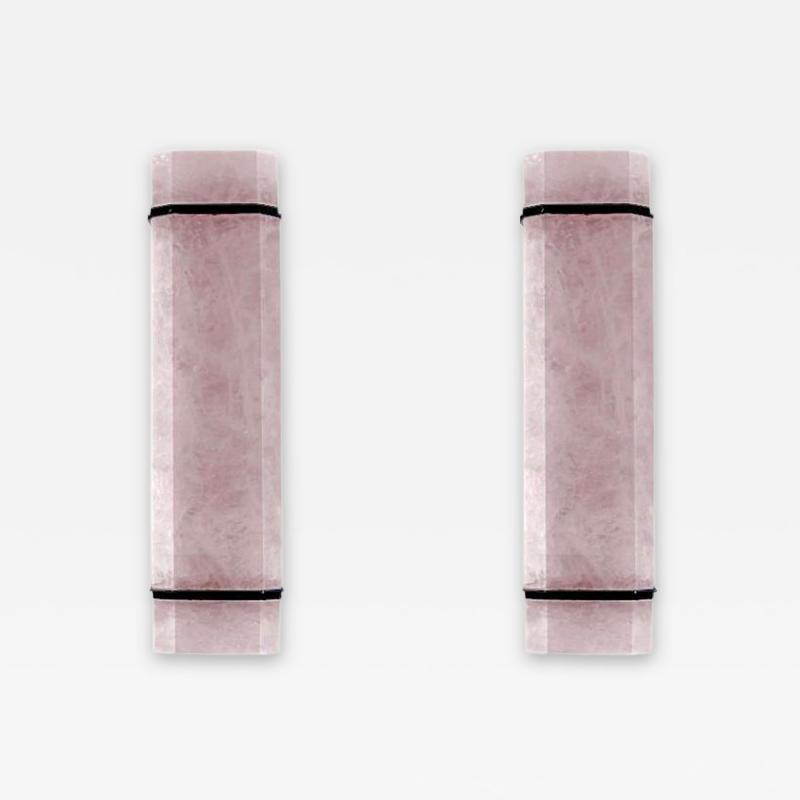 WHN18 Pink Rock Crystal Sconces By Phoenix