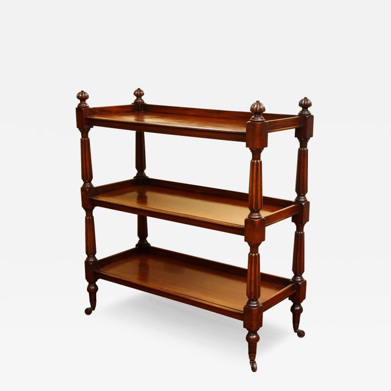 WILLIAM IV MAHOGANY THREE TIER ETAGERE