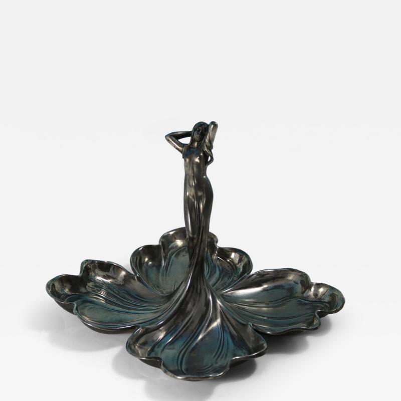WMF Art Nouveau Maiden Four Sectioned Fruit Dish