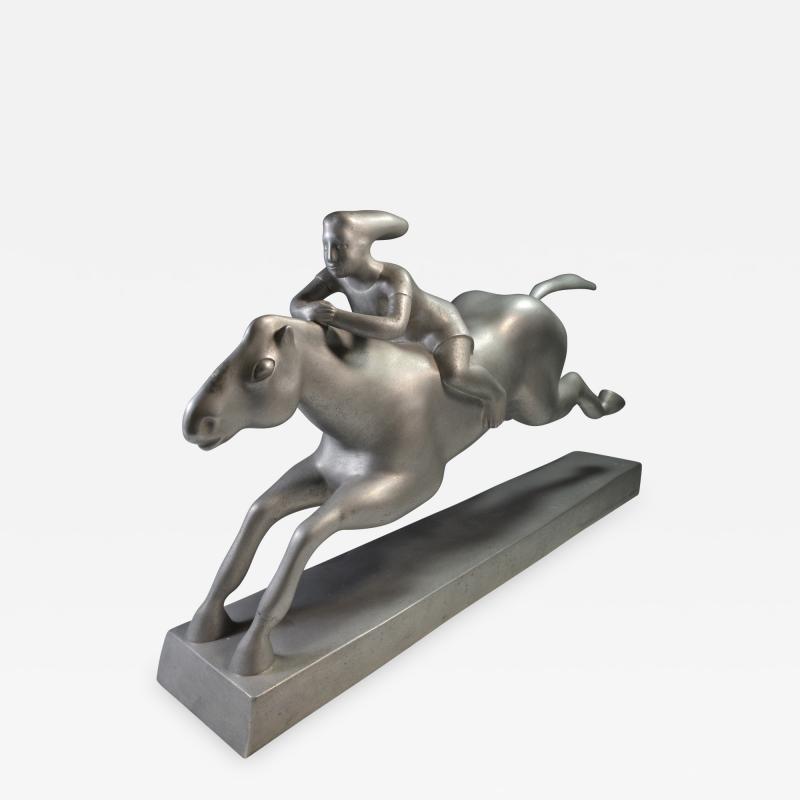 WPA Sculpture Girl Riding a Horse c 1940