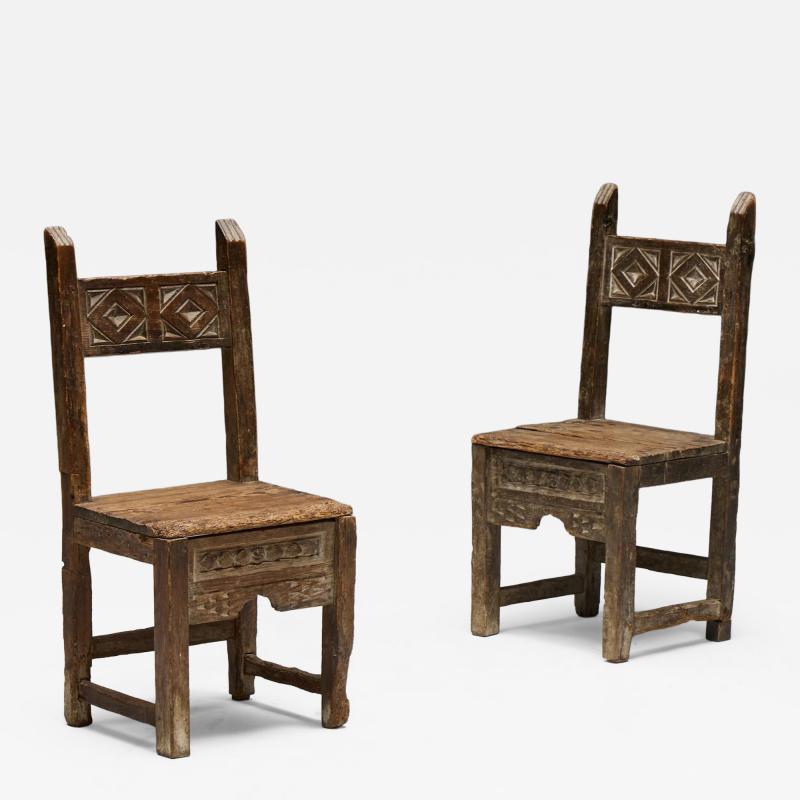 Wabi Sabi Folk Art Chair Europe Early 19th Century