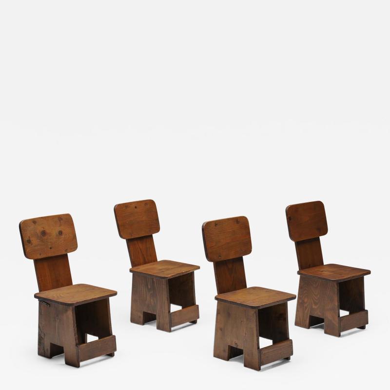 Wabi Sabi Rustic Dining Chairs 1960s