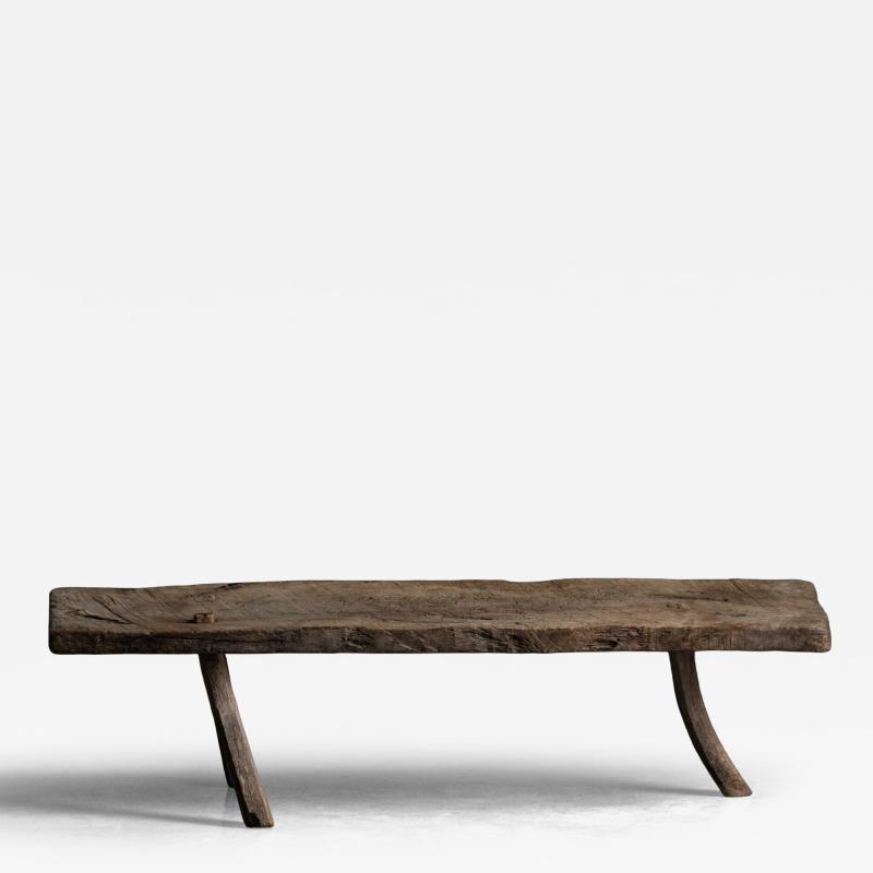 Wabi Sabi Rustic Tripod Bench France 19th Century